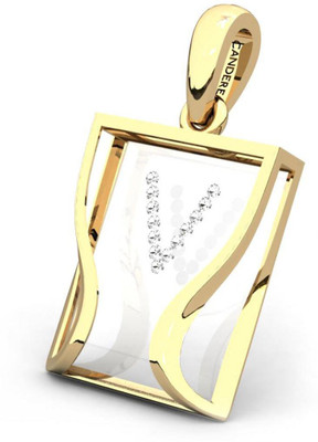 20% OFF on Candere The Initial V 18K Diamond Yellow Gold Pendant