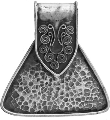 Exotic India Antiquated Dimple Sterling Silver Pendant