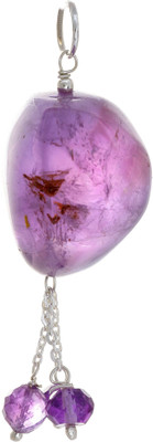 Exotic India Designer Amethyst Sterling Silver Pendant