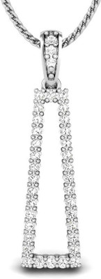 19% OFF on Candere The Eiffel Diamond Rhodium Plated 14K White Gold Pendant