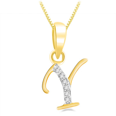 19% OFF on Sparkles Beautiful Y Shape Diamond Gold Pendant