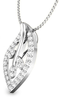 19% OFF on Candere Avani Diamond Rhodium Plated 18K White Gold Pendant