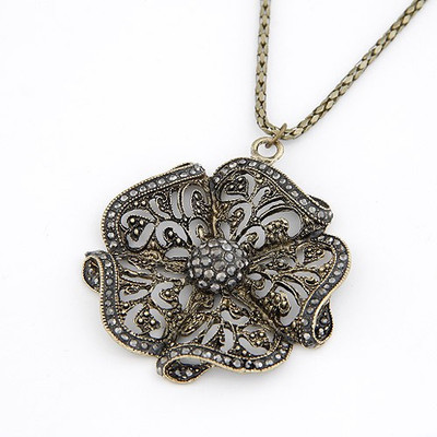Cinderella Collection By Shining Diva Golden & Silver Alloy Pendant