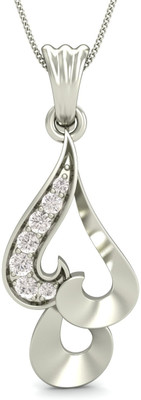 10% OFF on KuberBox Catchy Trio Diamond White Gold Pendant