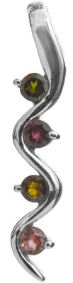 Exotic India Faceted Tourmaline Sterling Silver Pendant