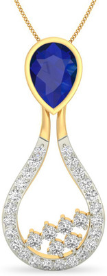 WearYourShine by PCJ The Mehrang 18K Diamond, Sapphire Gold Pendant