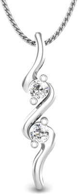 20% OFF on Candere Delicate Diva Diamond Rhodium Plated 18K White Gold Pendant