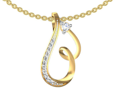 65% OFF on Suvarnadeep Rose Yellow Gold Plated Zircon Sterling Silver Pendant