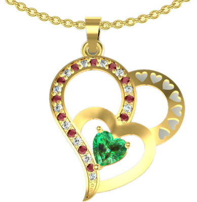 74% OFF on Suvarnadeep Rossy Yellow Gold Plated Sterling Silver Pendant