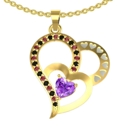 72% OFF on Suvarnadeep Rossy Yellow Gold Plated Sterling Silver Pendant