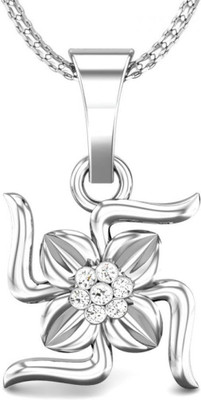 Candere Swastik 18K Diamond White Gold Pendant Candere Swastik 18K Diamond White Gold Pendant