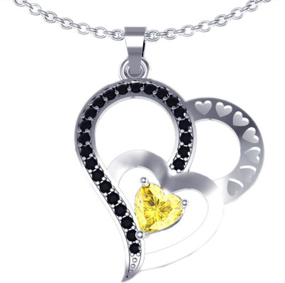 74% OFF on Suvarnadeep Rossy Rhodium Plated Sterling Silver Pendant