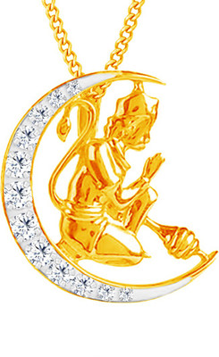 40% OFF on Jacknjewel Hanumanji 14K Yellow Gold Plated 14K Diamond Gold Pendant