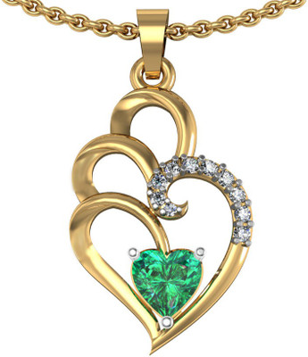 75% OFF on Suvarnadeep Rose Yellow Gold Plated Zircon Sterling Silver Pendant