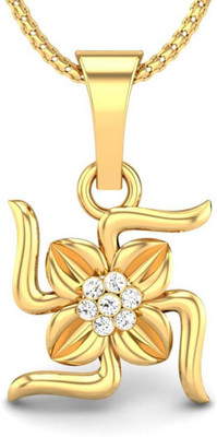 20% OFF on Candere Swastik 14K Diamond Yellow Gold Pendant