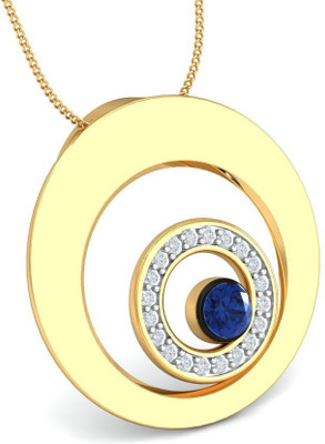 20% OFF on Aurobliss.com Golden Zoom 18K Cubic Zirconia Yellow Gold Pendant
