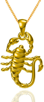 52% OFF on Exxotic Jewelz Scorpio Zodiac 22K Yellow Gold Plated Silver Pendant