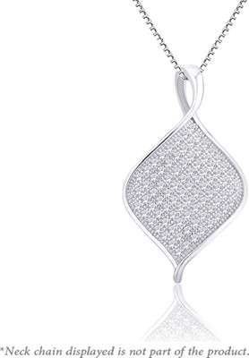 10% OFF on Peora Rhodium Plated Silver Pendant