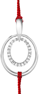 Candere Opal Drop Diamond Rhodium Plated 14K White Gold Pendant