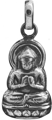 Exotic India Preaching Buddha Sterling Silver Pendant