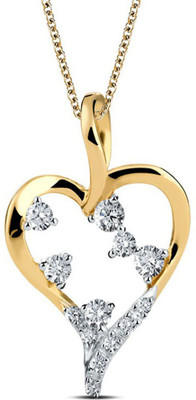 40% OFF on Jacknjewel Hallmark Certified 14K Yellow Gold Plated 14K Diamond Gold Pendant