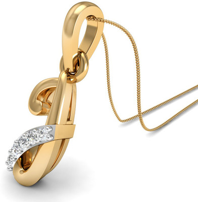 WearYourShine by PCJ The Initial J Diamond 18K Diamond Gold Pendant