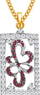 24% OFF on Jacknjewel Krasna Set 14K Yellow Gold Plated 14K Diamond Gold Pendant