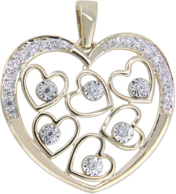 8% OFF on Vivre Jewels Fancy Design 18K Yellow Gold Plated Silver Pendant