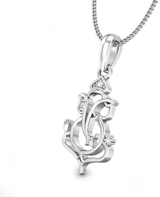 19% OFF on Candere Ekadanta Diamond Rhodium Plated 14K White Gold Pendant