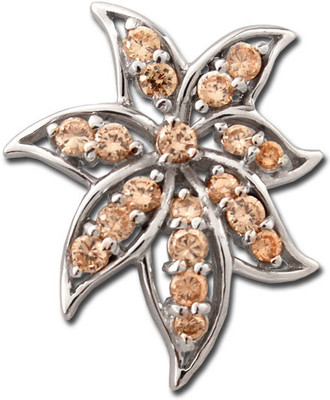 30% OFF on Exxotic Jewelz Floral Rhodium Plated Silver Pendant