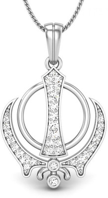 Candere The Akal Purakh 14K Diamond White Gold Pendant