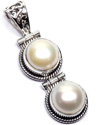 17% OFF on Admyro Netural Gemstone Pearl Silver Pendant