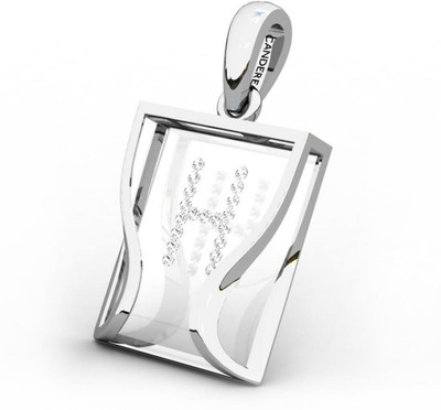 20% OFF on Candere The Initial H 18K Diamond White Gold Pendant