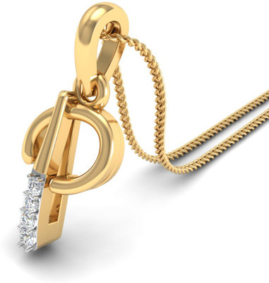 WearYourShine by PCJ The Initial P Diamond 18K Diamond Gold Pendant