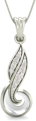 KuberBox The Princess' Demand 18K Diamond White Gold Pendant