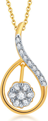 16% OFF on Karatcraftin Darcy_SI GH 18K Yellow Gold Plated Diamond Gold Pendant
