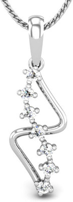 20% OFF on Candere Seven Star Diamond Rhodium Plated 18K White Gold Pendant