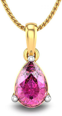 20% OFF on Candere Sneh Pink Sapphire 18K Sapphire Yellow Gold Pendant