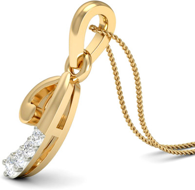 WearYourShine by PCJ The Initial I Diamond 18K Diamond Gold Pendant