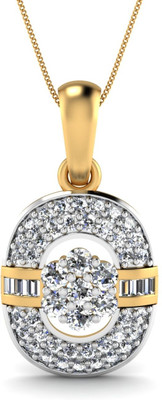 30% OFF on KuberBox Oval Delight 14K Diamond Gold Pendant