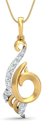 KuberBox Caracole 14K Diamond Gold Pendant
