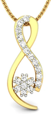 19% OFF on Candere Forever Caring Diamond Rhodium Plated 14K Yellow Gold Pendant