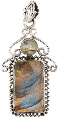 Exotic India Labradorite Sterling Silver Pendant