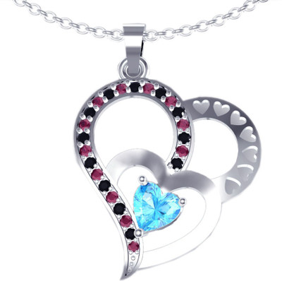 71% OFF on Suvarnadeep Rossy Rhodium Plated Sterling Silver Pendant