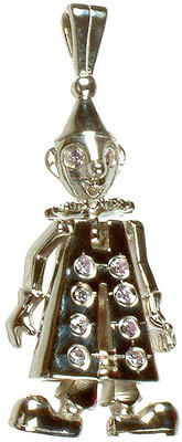 Exotic India Joker in the Pack Sterling Silver Pendant