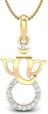 19% OFF on Candere Ganadhyaksha Rhodium Plated Yellow Gold Pendant