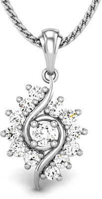 Candere Forever Promise Rhodium Plated Yellow Gold Pendant