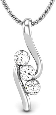 20% OFF on Candere Trinity Diamond Rhodium Plated 14K White Gold Pendant
