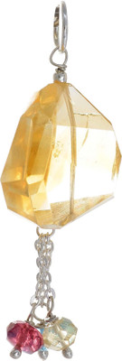 Exotic India Faceted Citrine Sterling Silver Pendant