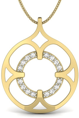 KuberBox Alankar 14K Diamond Gold Pendant